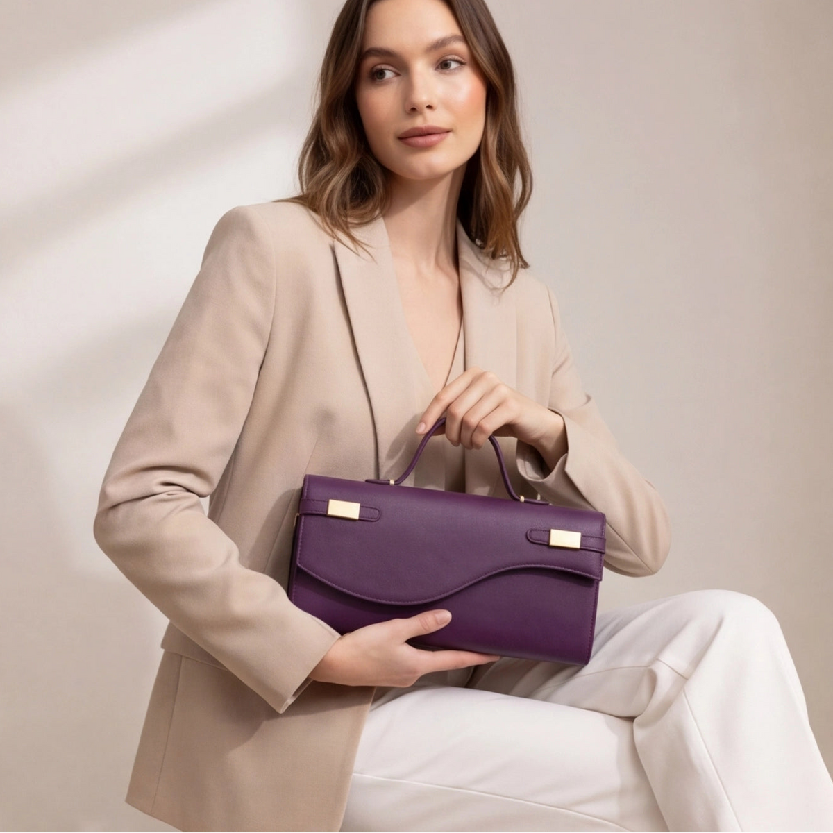 Pochette soiree fermoir signature