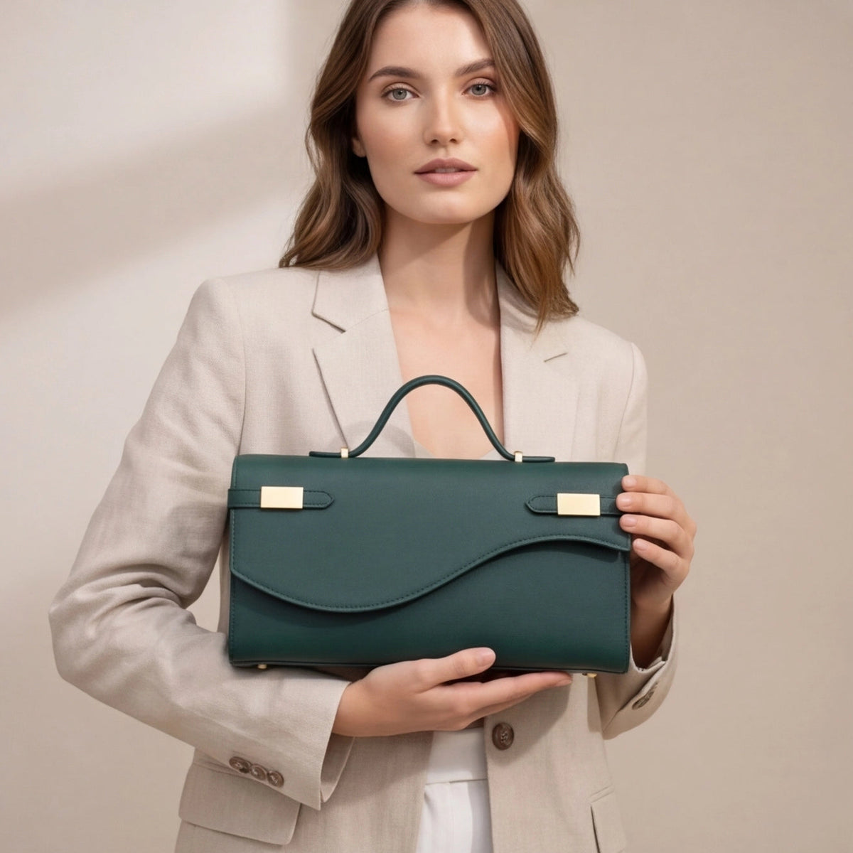 Pochette soiree fermoir signature