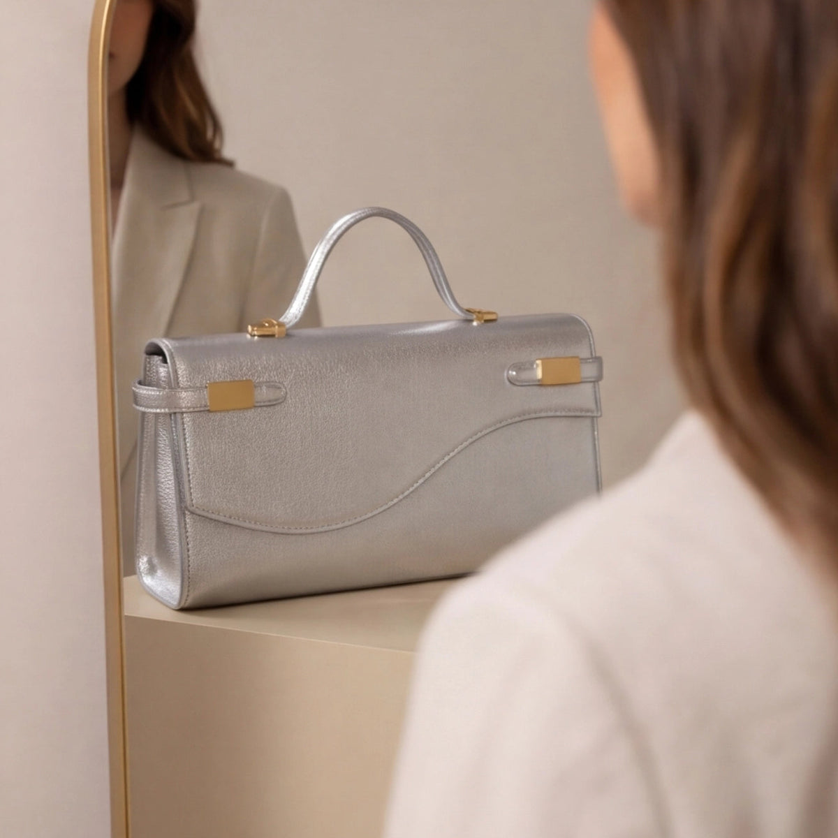 Pochette soiree fermoir signature
