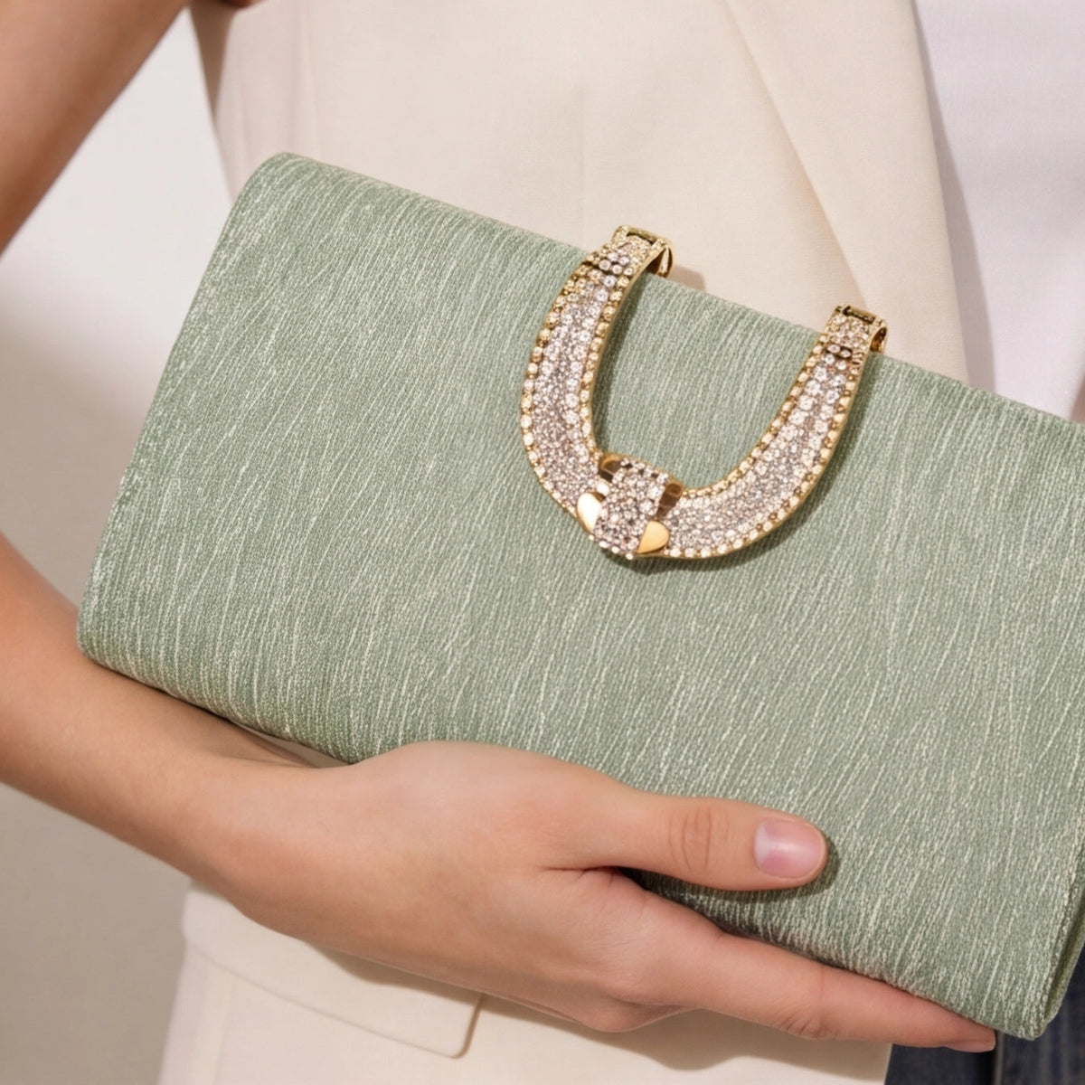 Pochette bijou tons lumineux