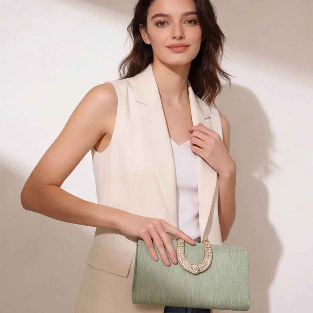 Pochette bijou tons lumineux