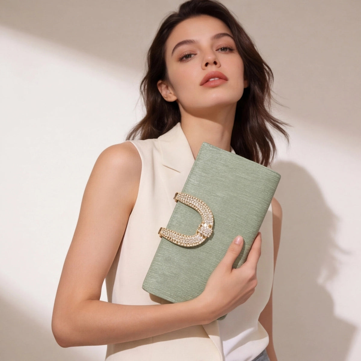 Pochette bijou tons lumineux