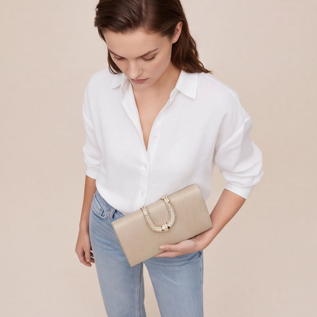 Pochette bijou tons lumineux
