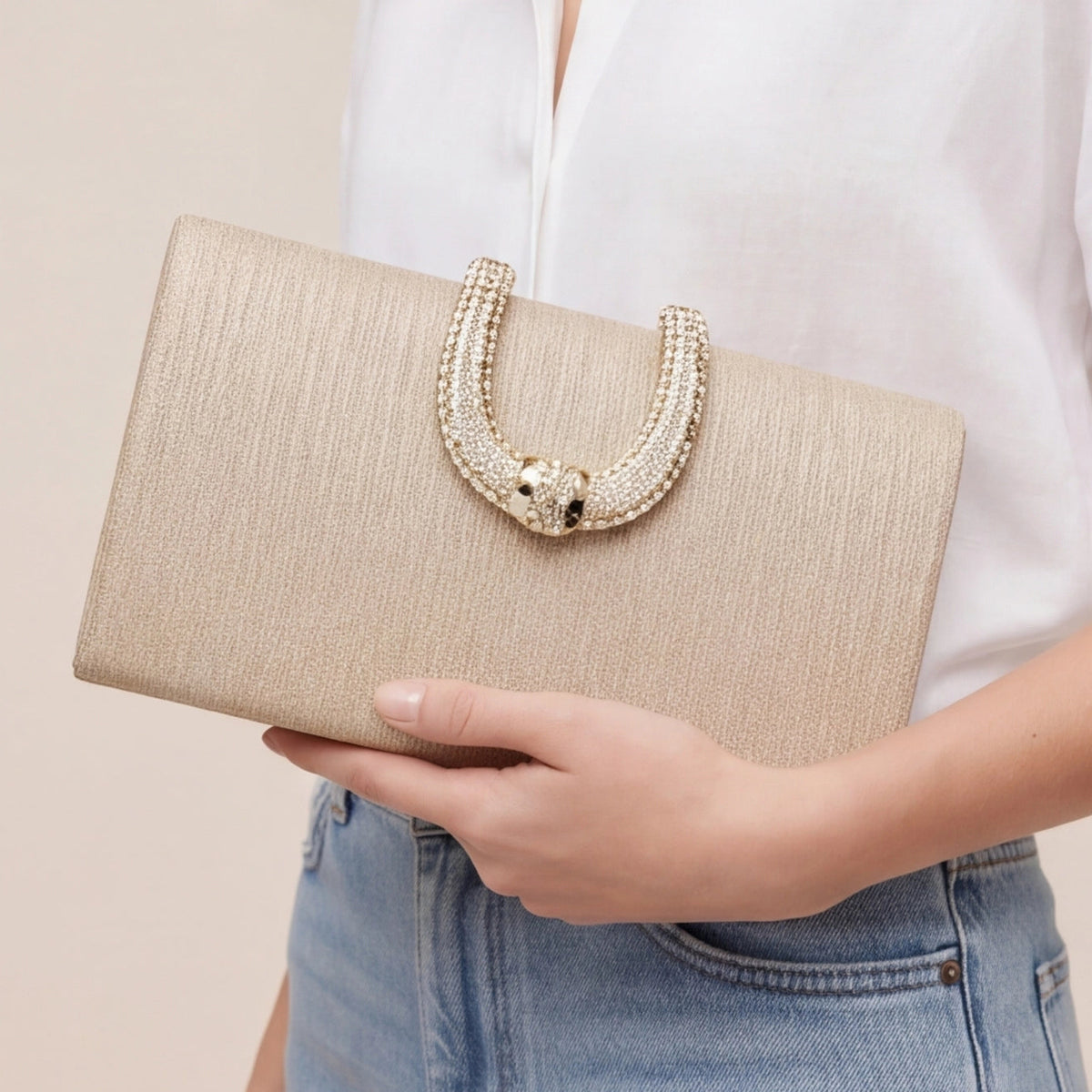 Pochette bijou tons lumineux