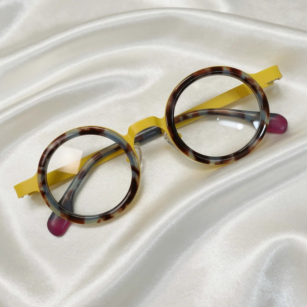 Lunettes Rondes Titane Bicolore — vue 1
