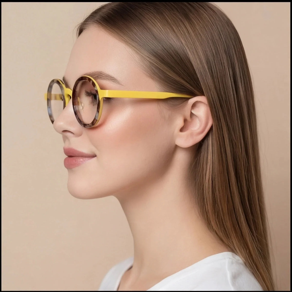 Lunettes Rondes Titane Bicolore — vue 2