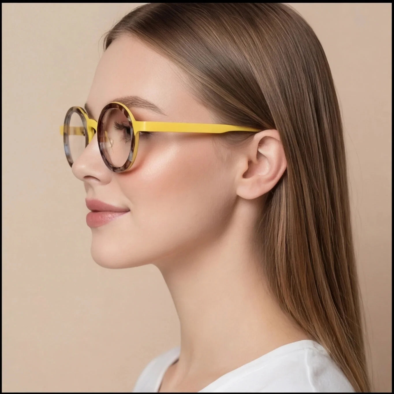 Lunettes Rondes Titane Bicolore — vue 2 Image