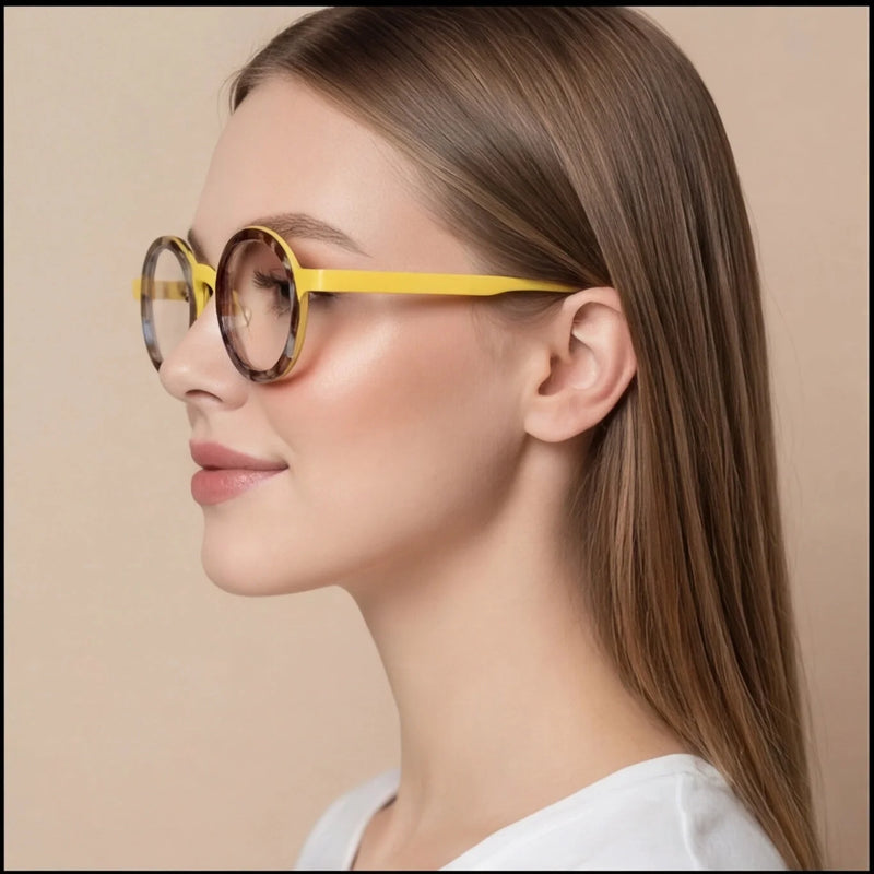 Lunettes Rondes Titane Bicolore — vue 4