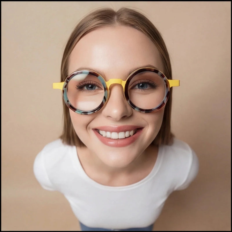 Lunettes Rondes Titane Bicolore — vue 5