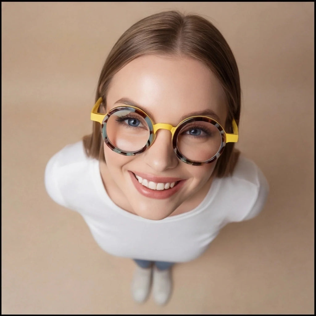 Lunettes Rondes Titane Bicolore — vue 6
