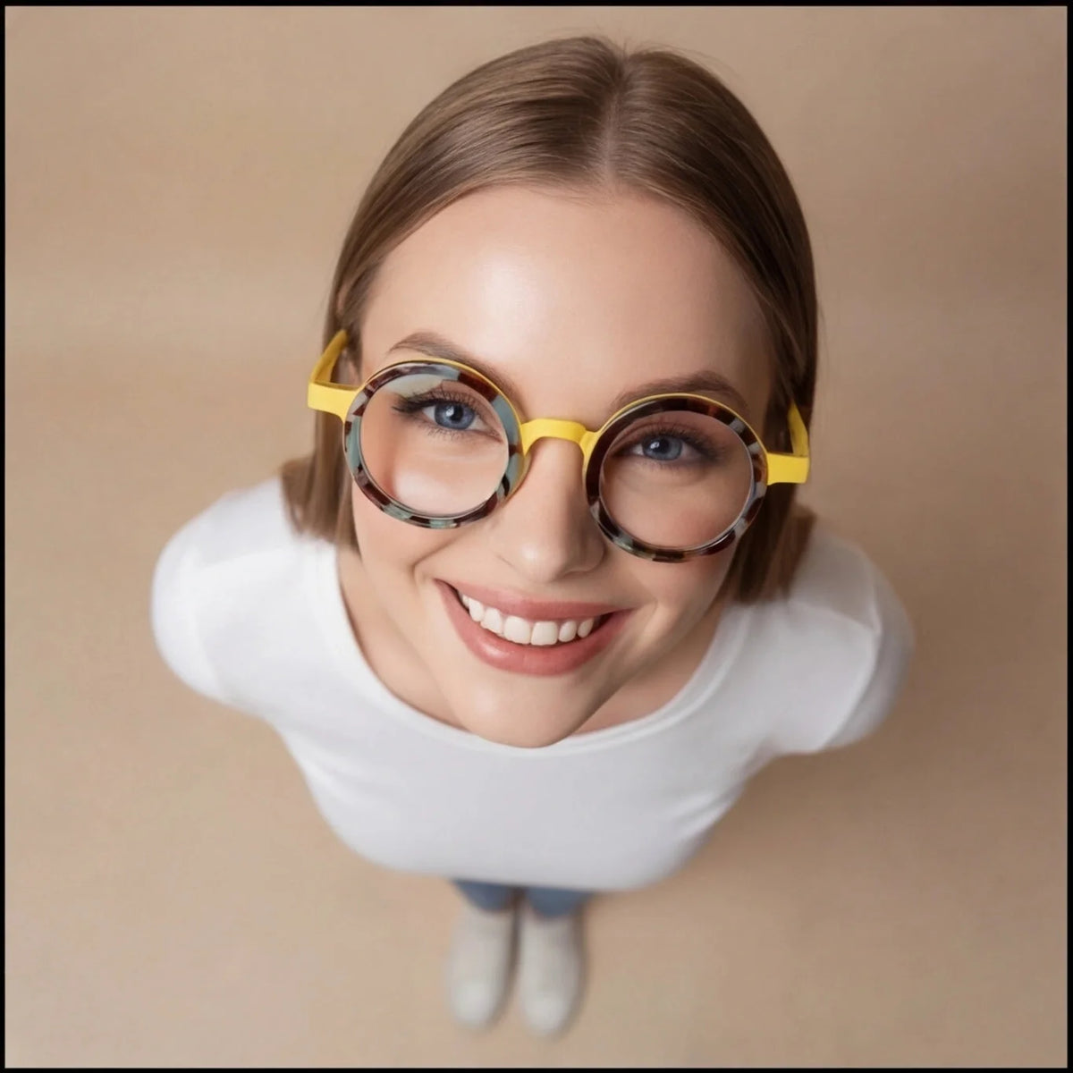 Lunettes Rondes Titane Bicolore — vue 6