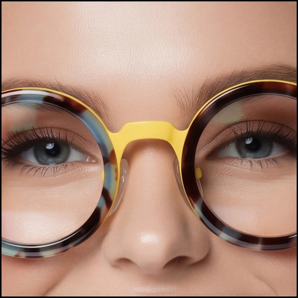 Lunettes Rondes Titane Bicolore — vue 7