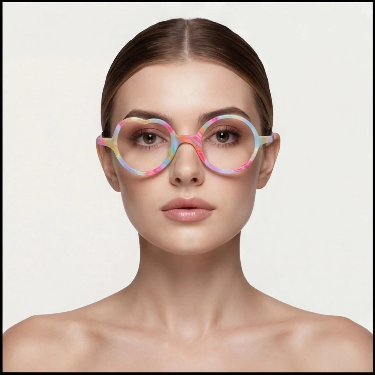 Lunettes de Soleil Cœur Verres Miroir — vue 3