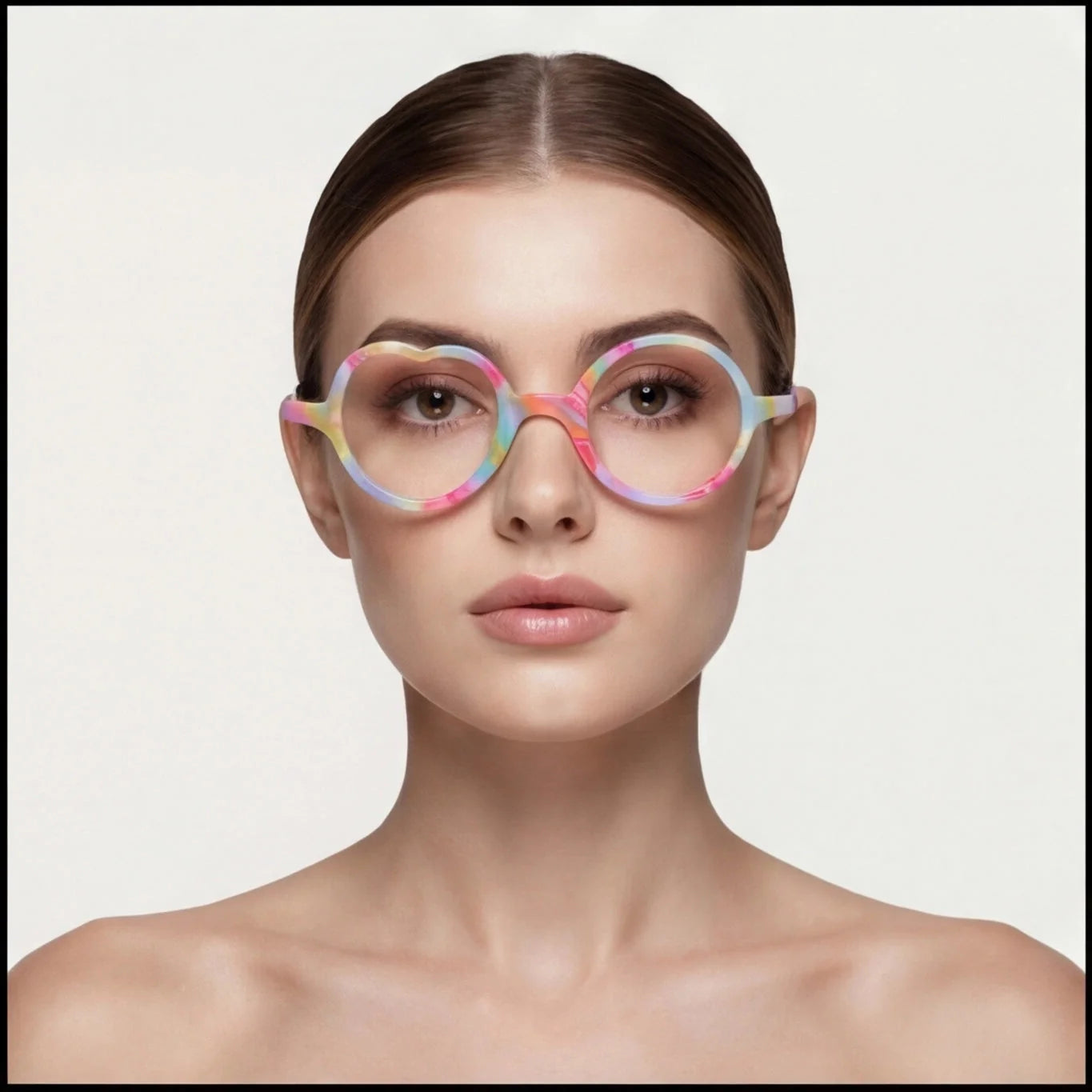 Lunettes de Soleil Cœur Verres Miroir — vue 3