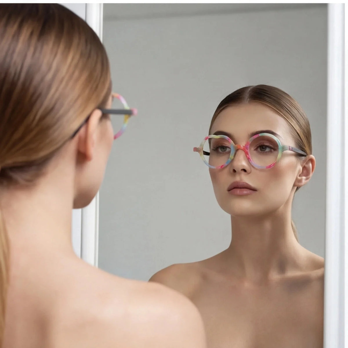 Lunettes de Soleil Cœur Verres Miroir — vue 4