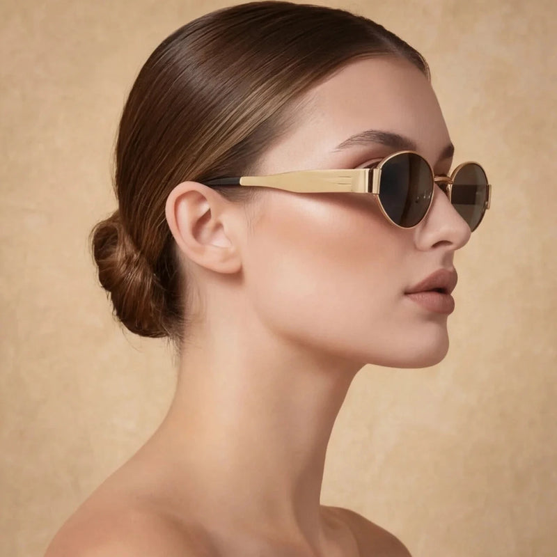 Lunettes de Soleil Dorées Olivia — vue 2