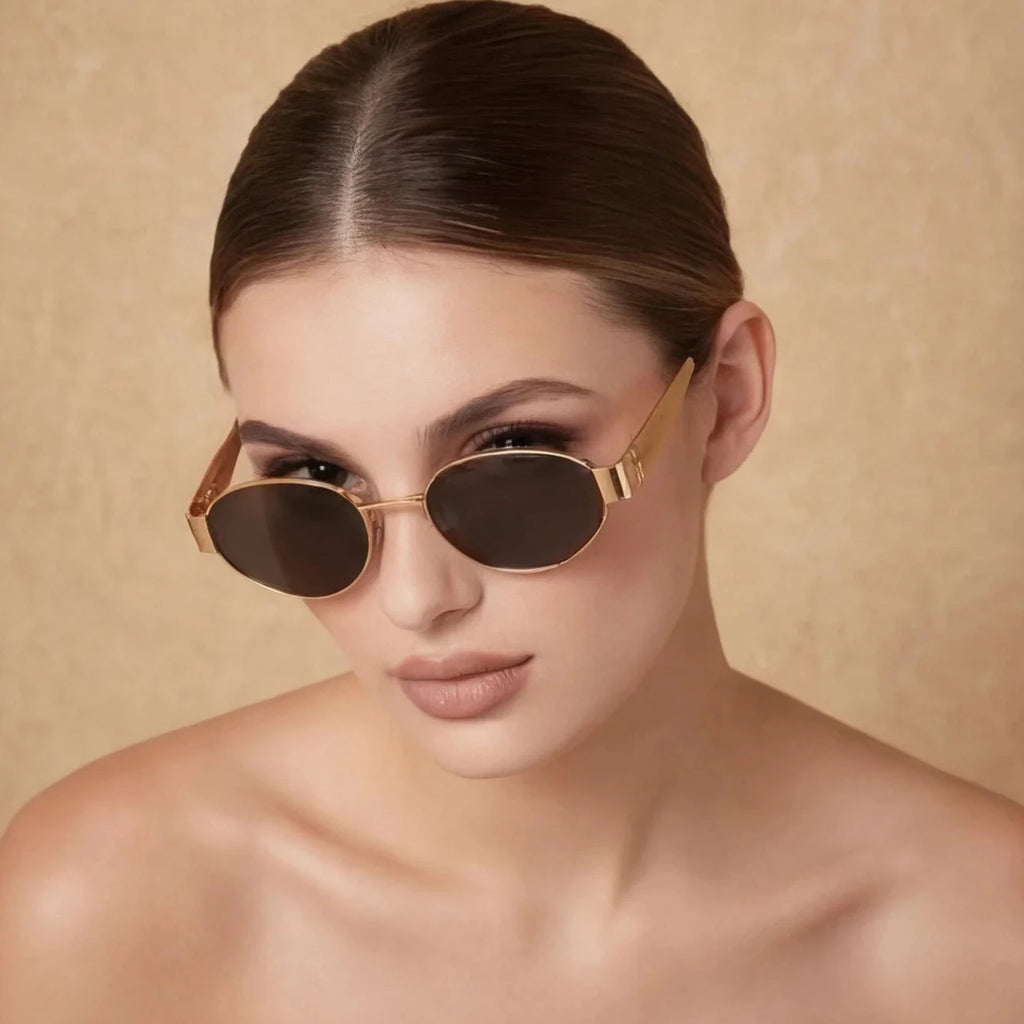 Lunettes de Soleil Dorées Olivia — vue 3