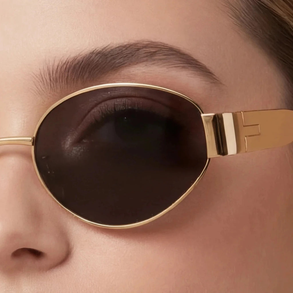 Lunettes de Soleil Dorées Olivia — vue 5