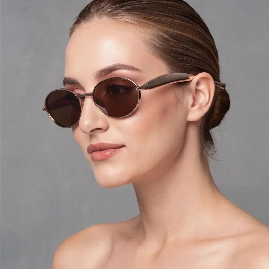 Lunettes de Soleil Marron Caramel — vue 2
