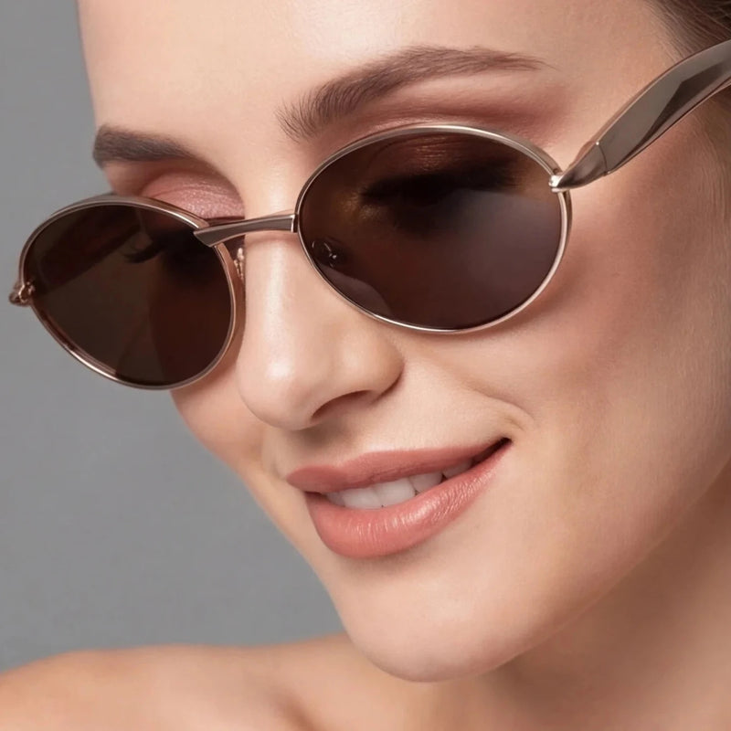 Lunettes de Soleil Marron Caramel — vue 3