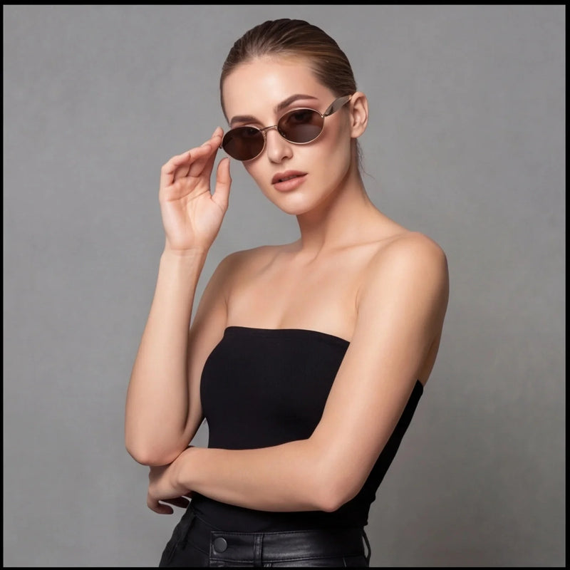 Lunettes de Soleil Marron Caramel — vue 4