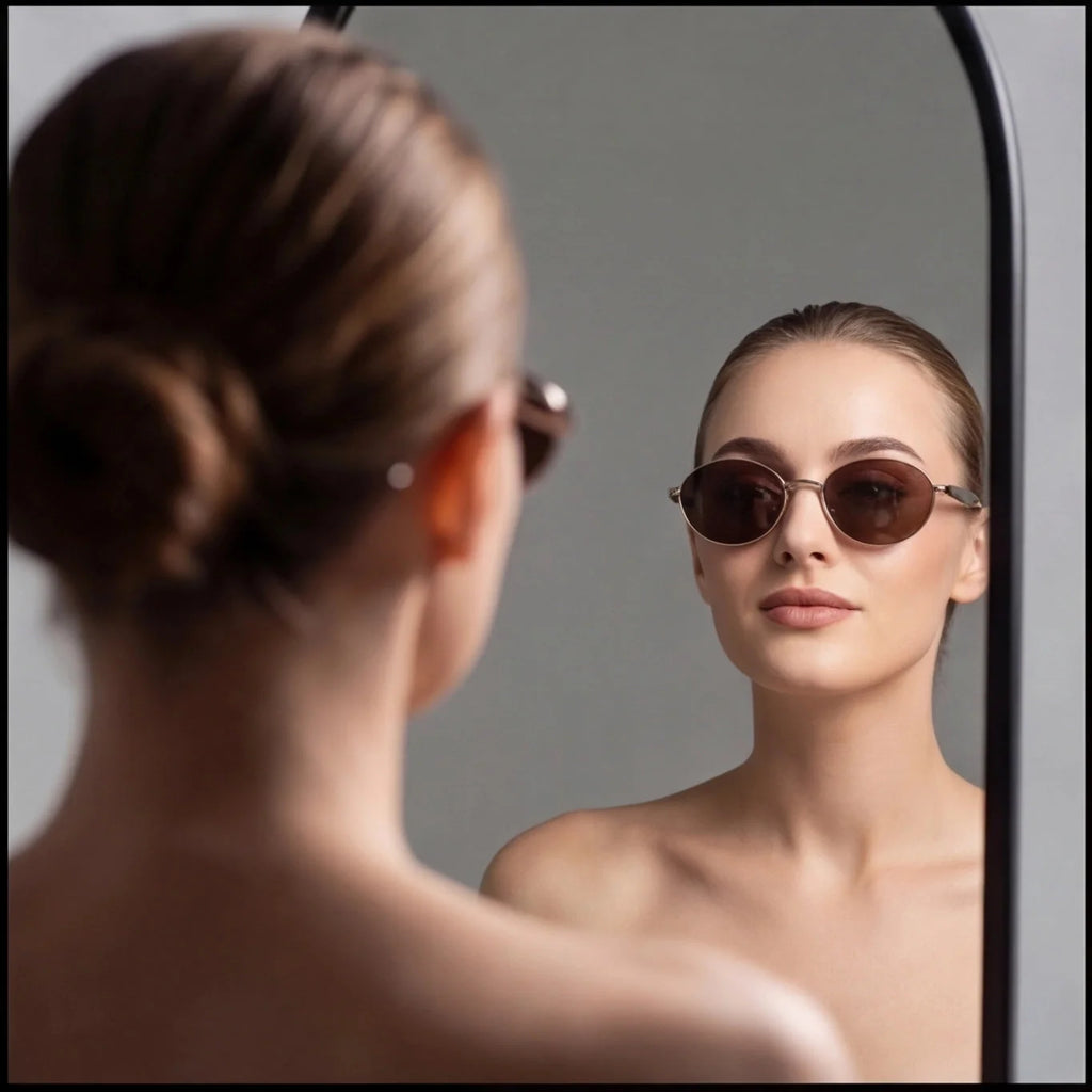 Lunettes de Soleil Marron Caramel — vue 7