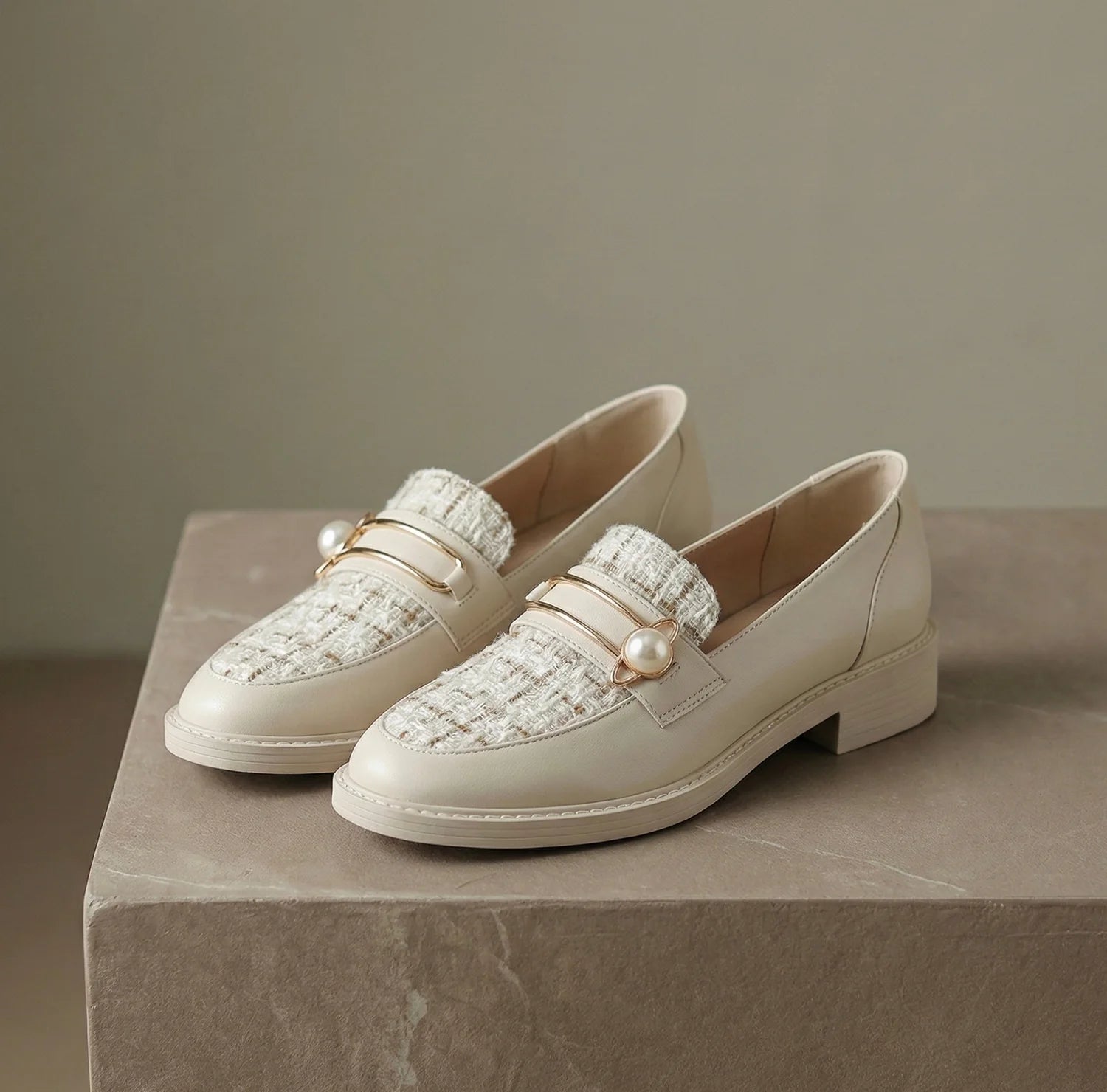 Mocassins Bi-Matière Détail Perlé — vue 1 Image