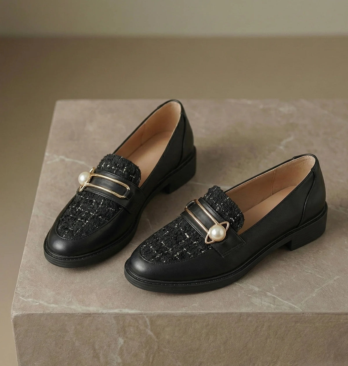 Mocassins Bi-Matière Détail Perlé — vue 2