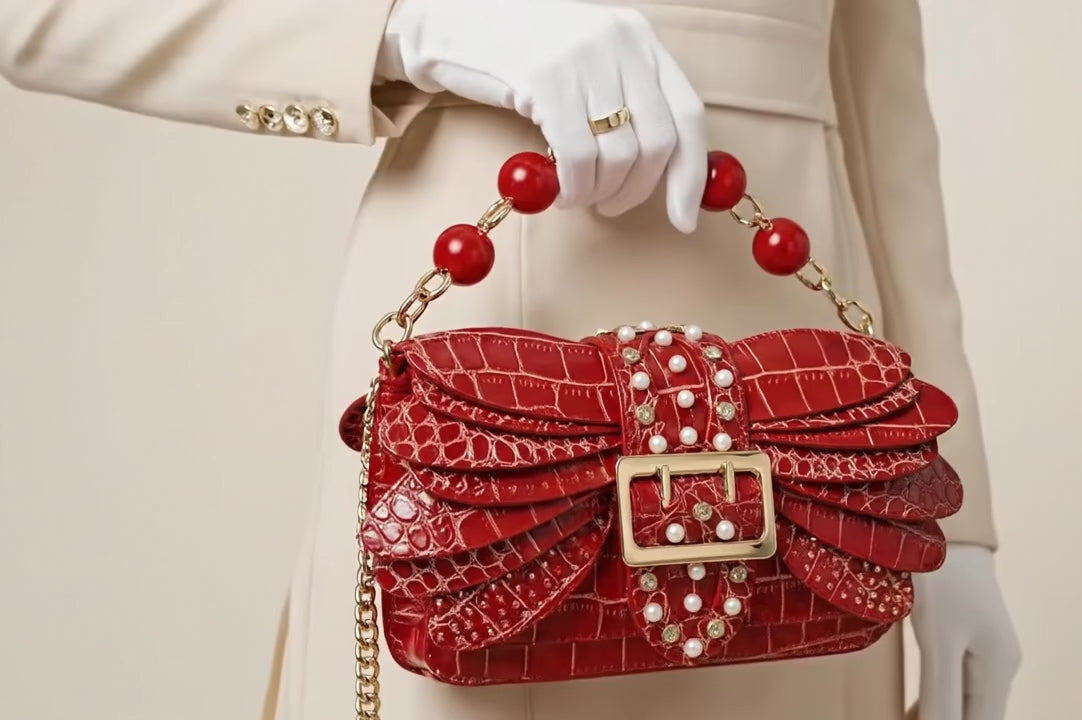 Sac à main Libellule avec détails en Perles _ SAKIWE