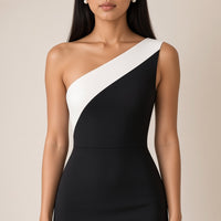 Détail de la bande blanche en diagonale et de la couture taille – SAKIWÉ
