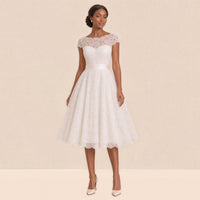 Elegantes weißes Abendkleid für Damen, AliExpress-Neuheit, Party, Abschlussball, Moderation, Erwachsenenkleid, kurz, Reise-Fotoshooting, leichtes Brautkleid