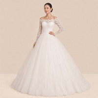 One-Shoulder-Brautkleid mit Spitze, Amazon-Verkauf, Europa-Marktplatz, neues Modell 2026, elegantes, schlank machendes Langarm-Abendkleid
