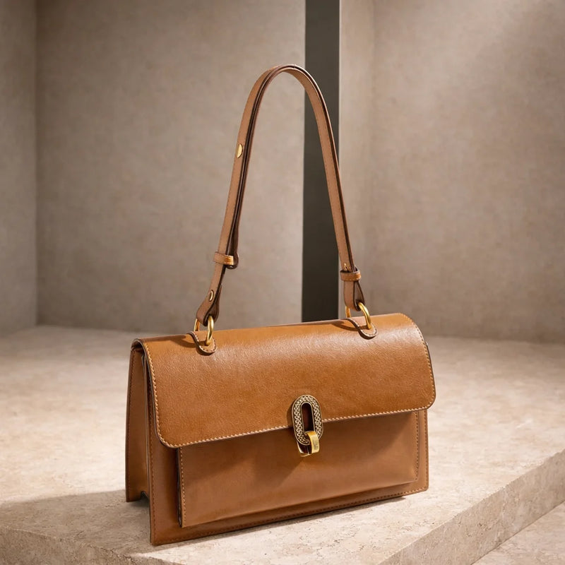 Sac Bandoulière Noir Fermoir Doré — vue 3