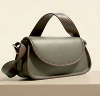 Sac Bandoulière Bicolore Olive & Cognac — vue 7