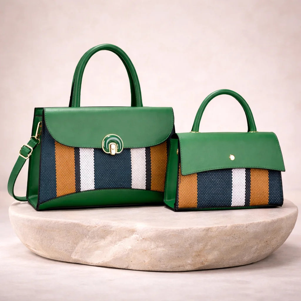 Sac Citadin Bi-Matière Rayé — vue 1 Image