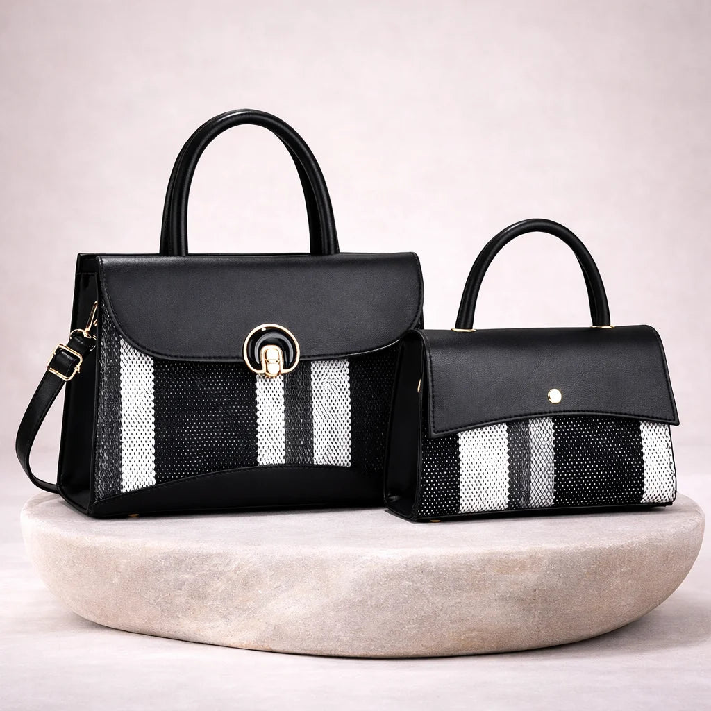Sac Citadin Bi-Matière Rayé — vue 3