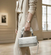 Sac Effet Croco Anse Froncée — vue 3
