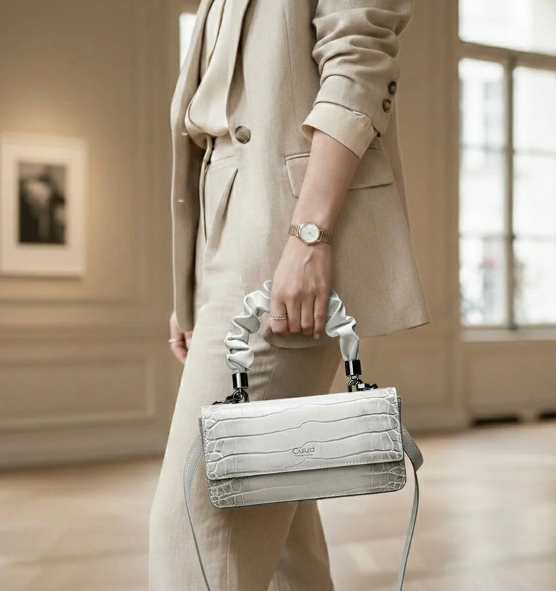 Sac Effet Croco Anse Froncée — vue 3