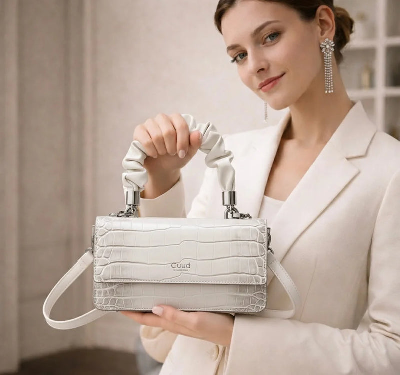 Sac Effet Croco Anse Froncée — vue 4