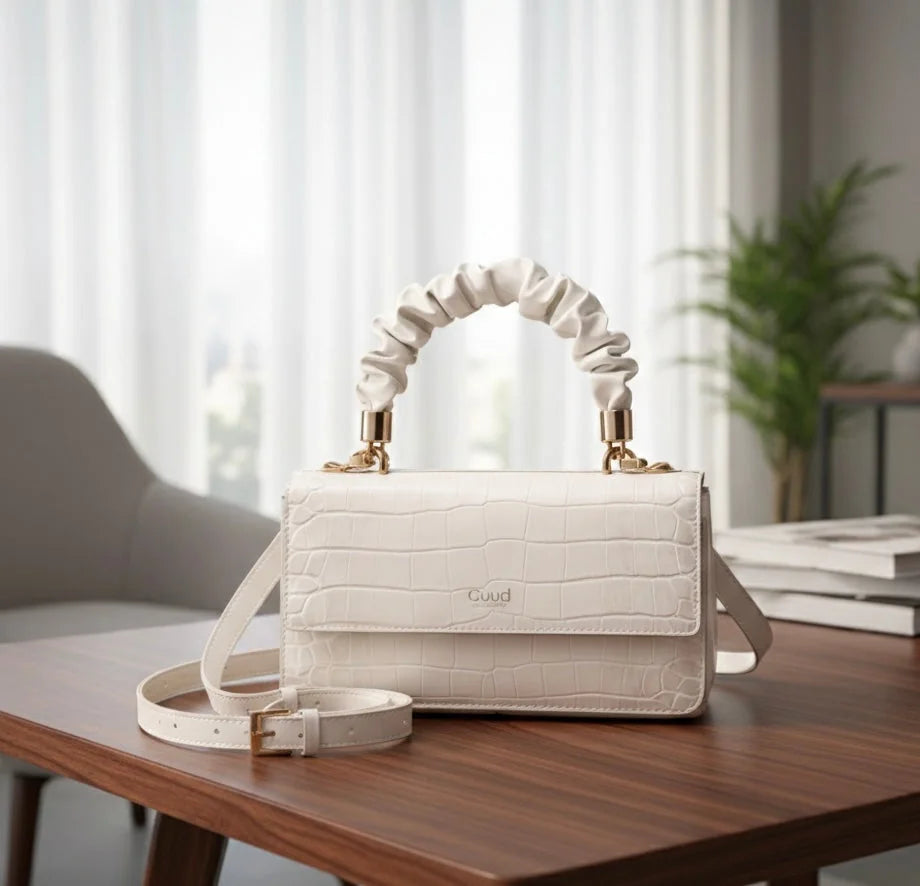 Sac Effet Croco Anse Froncée — vue 5
