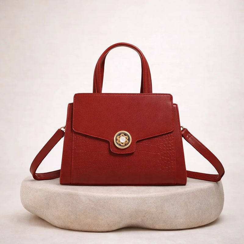 Sac Effet Croco Fermoir Bijou — vue 1