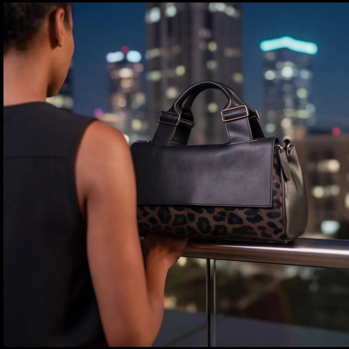 Sac Imprimé Léopard Format Moyen — vue 4