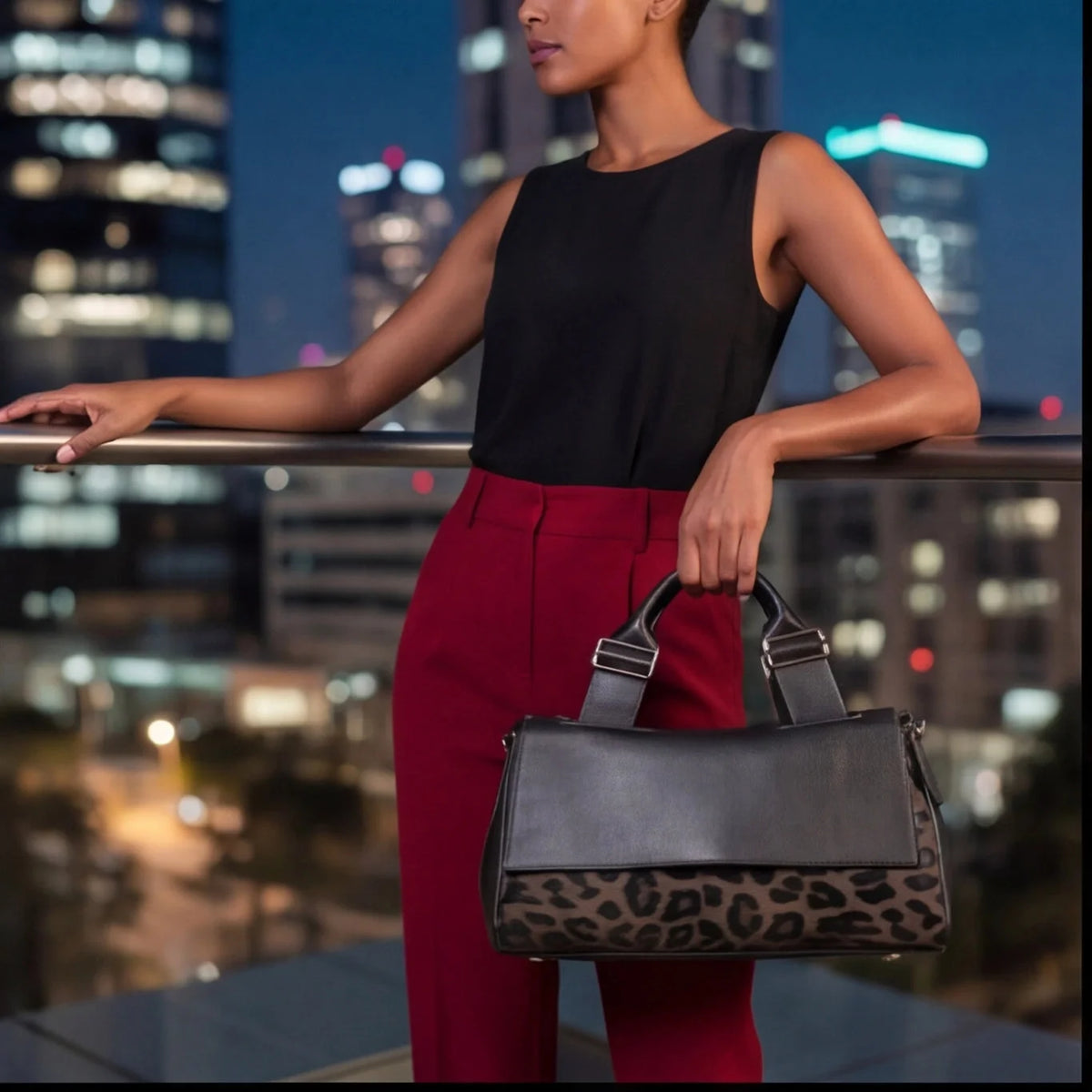 Sac Imprimé Léopard Format Moyen — vue 5