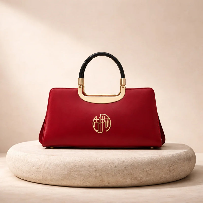 Sac à Main Bordeaux Velours — vue 1