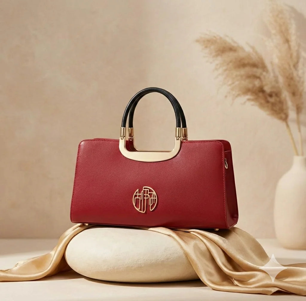 Sac à Main Bordeaux Velours — vue 6