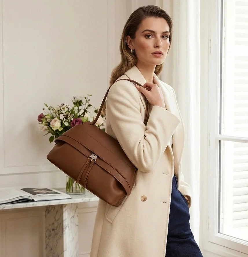Sac à Main Cuir Souple Format Moyen — vue 4