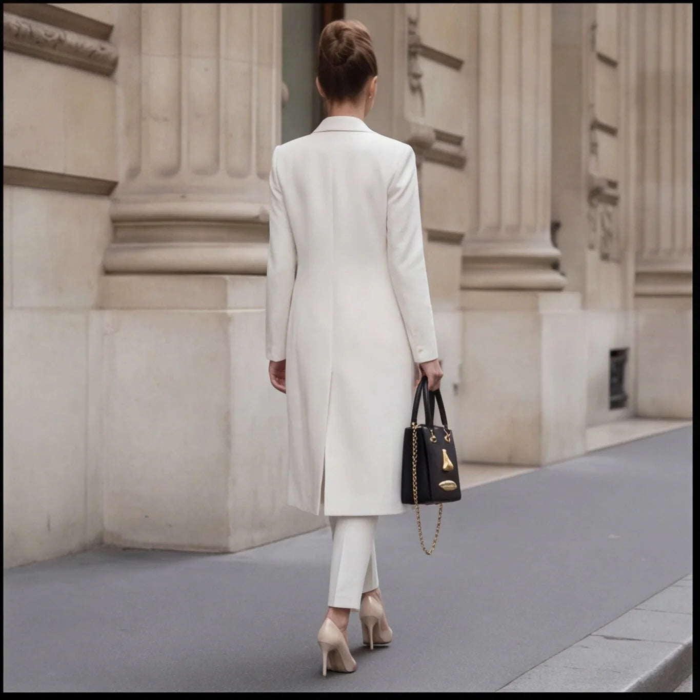 Sac à Main Noir Premium Format Ville — vue 3