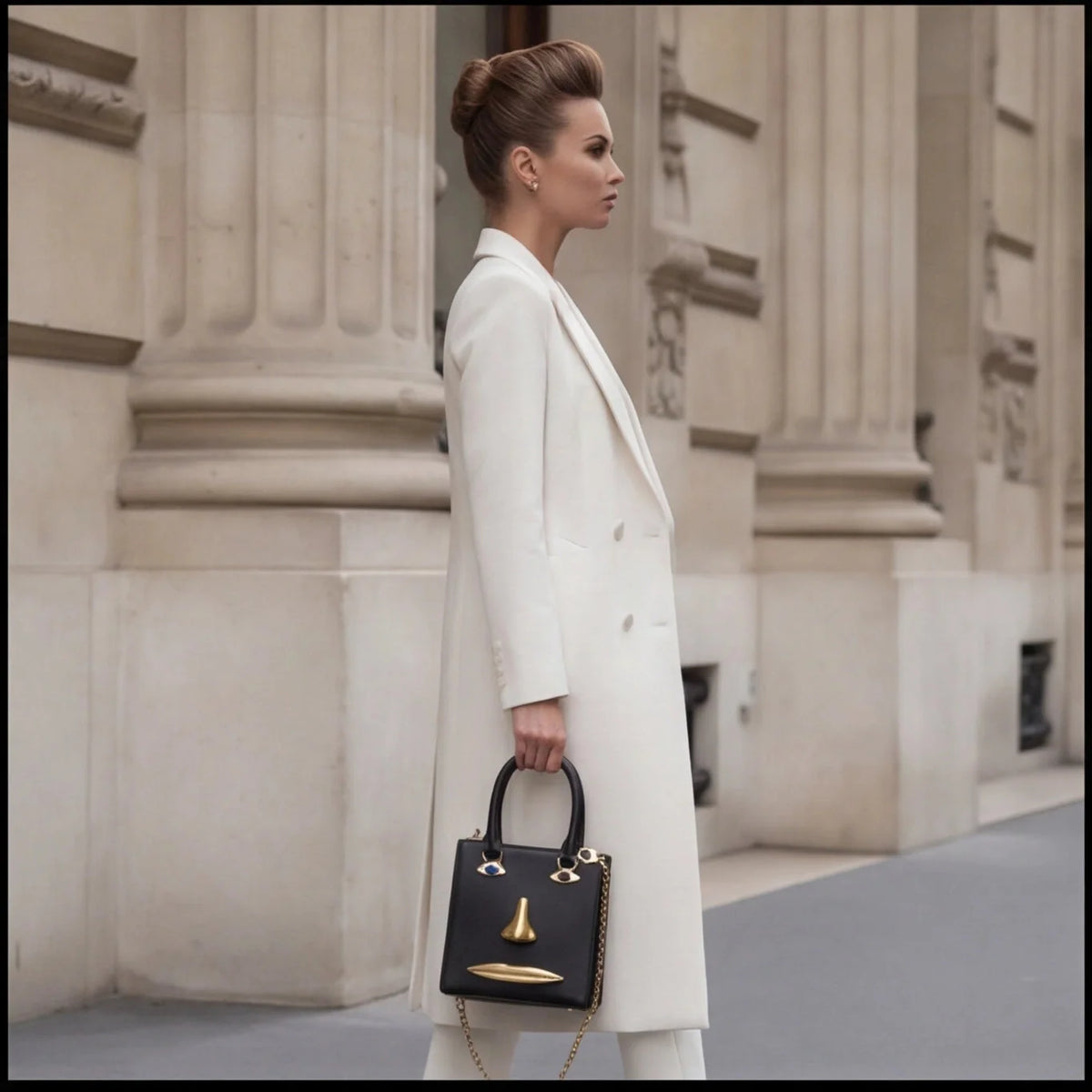 Sac à Main Noir Premium Format Ville — vue 4