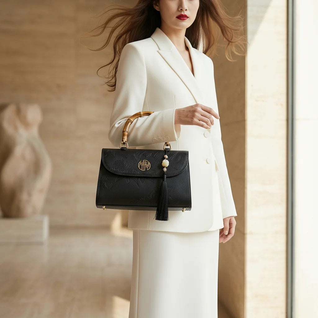 Sac à Main Noir Structuré Femme — vue 6