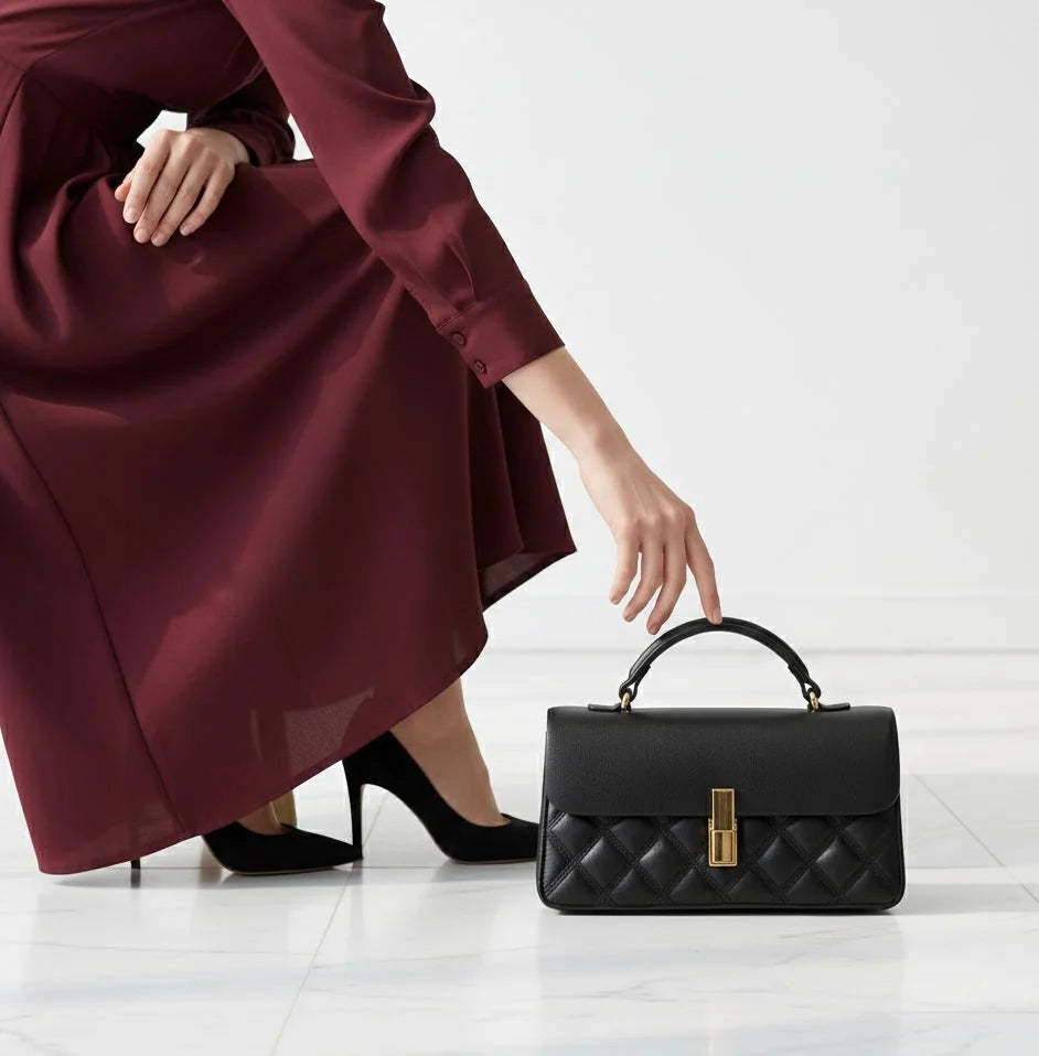 Sac Matelassé Finitions Dorées — vue 8